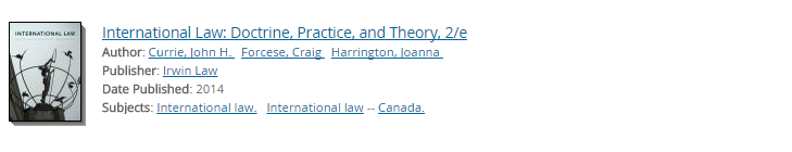 International Law: Doctrine, Practice, and Theory